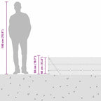 Fence Post Green 10 x 0.4 m (40 x 40 mm mesh) Steel and PVC