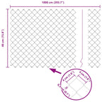 Fence Post Green 10 x 0.4 m (40 x 40 mm mesh) Steel and PVC