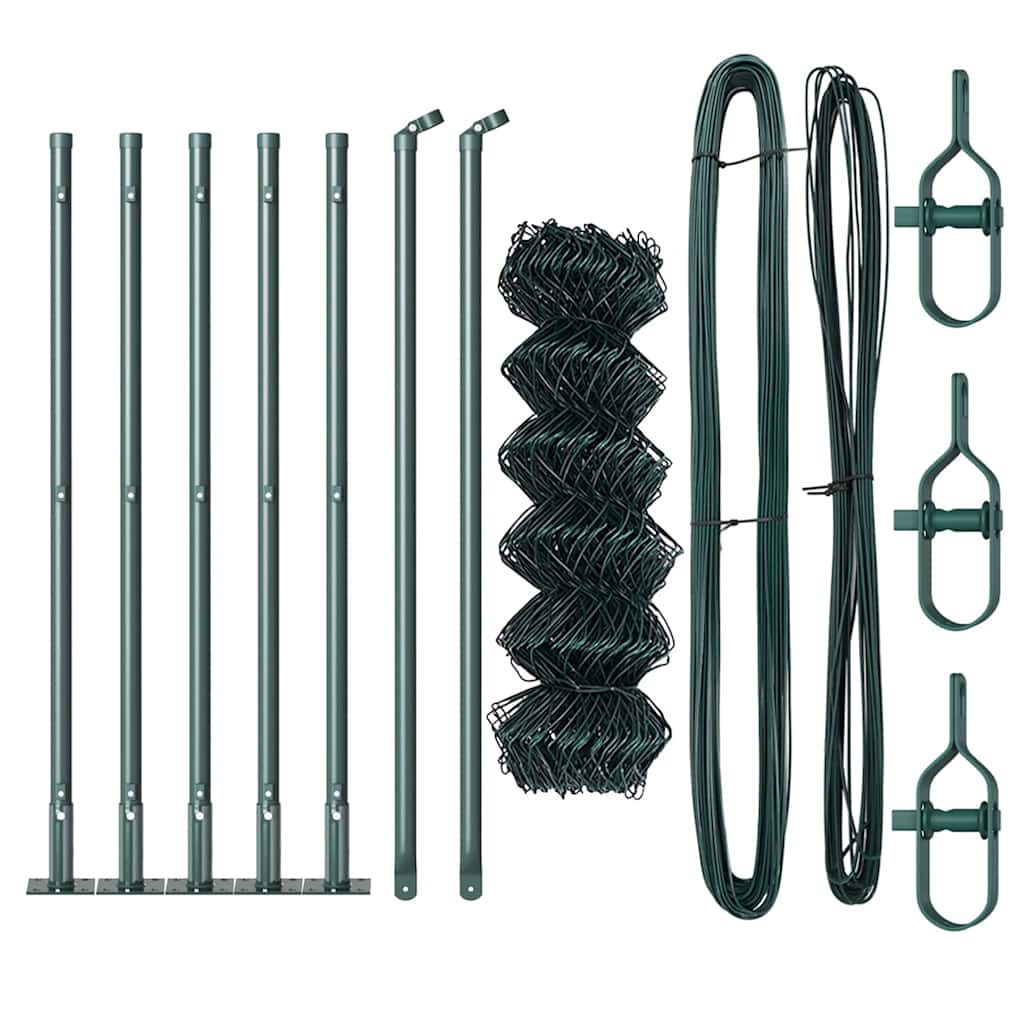 Fence Post Green 10 x 0.6 m (40 x 40 mm mesh) Steel and PVC