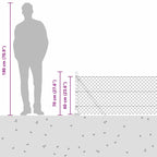 Fence Post Green 10 x 0.6 m (40 x 40 mm mesh) Steel and PVC