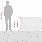 Fence Post Green 10 x 0.8 m (40 x 40 mm mesh) Steel and PVC