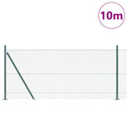 Fence Post Green 10 x 1 m (40 x 40 mm mesh) Steel and PVC