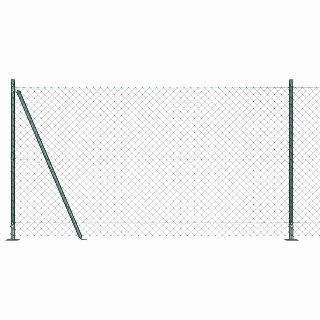 Fence Post Green 10 x 1.2 m (40 x 40 mm mesh) Steel and PVC