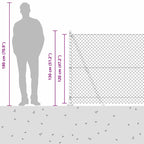 Fence Post Green 10 x 1.2 m (40 x 40 mm mesh) Steel and PVC