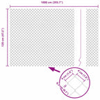 Fence Post Green 10 x 1.2 m (40 x 40 mm mesh) Steel and PVC