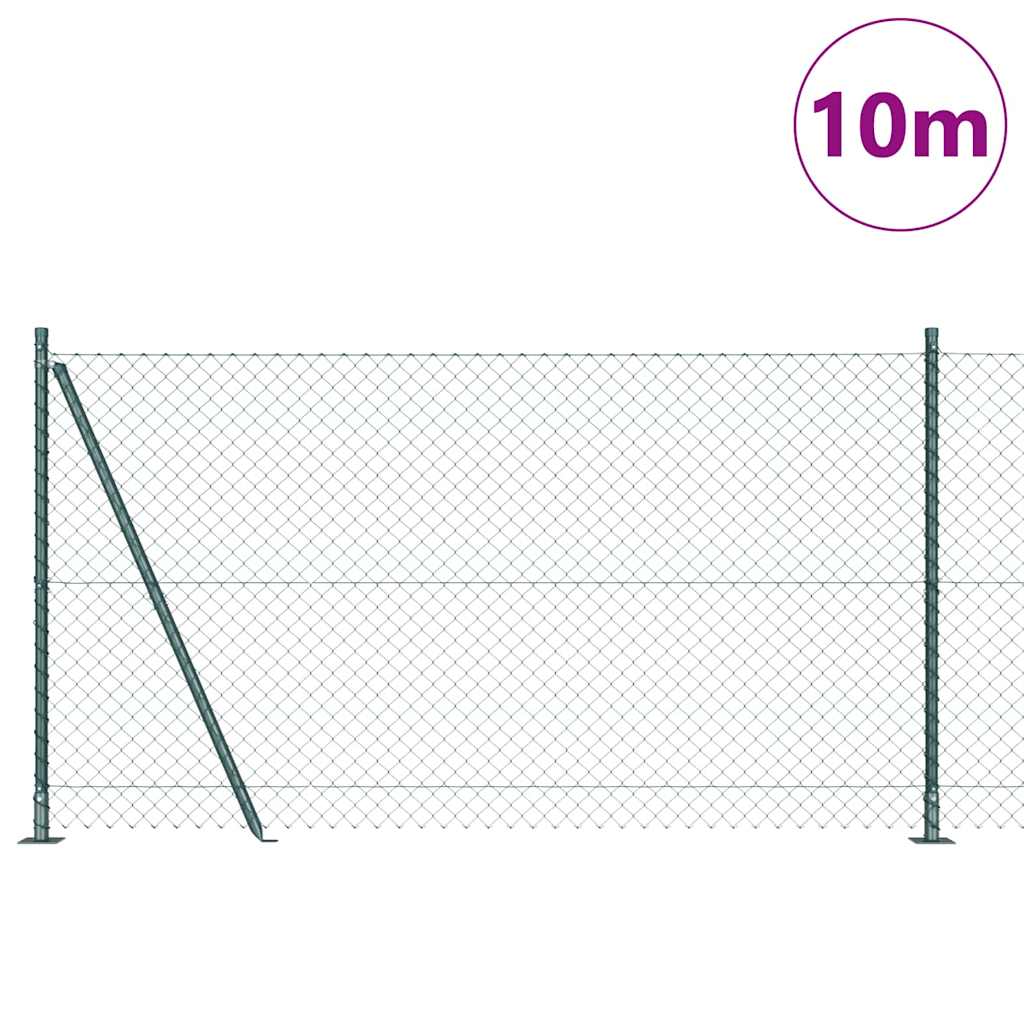 Fence Post Green 10 x 1.2 m (40 x 40 mm mesh) Steel and PVC