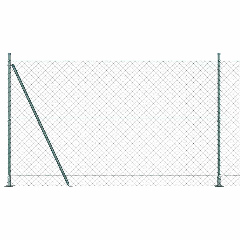 Fence Post Green 10 x 1.6 m (40 x 40 mm mesh) Steel and PVC