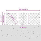 Fence Post Green 10 x 0.4 m (60 x 60 mm mesh) Steel and PVC