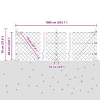 Fence Post Green 10 x 0.6 m (60 x 60 mm mesh) Steel and PVC