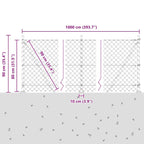 Fence Post Green 10 x 0.8 m (60 x 60 mm mesh) Steel and PVC