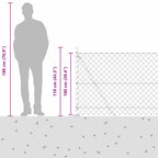 Fence Post Green 10 x 1 m (60 x 60 mm mesh) Steel and PVC