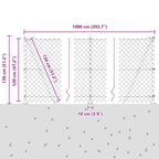 Fence Post Green 10 x 1.2 m (60 x 60 mm mesh) Steel and PVC