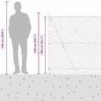 Fence Post Green 10 x 1.4 m (60 x 60 mm mesh) Steel and PVC