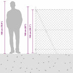 Fence Post Green 10 x 1.5 m (60 x 60 mm mesh) Steel and PVC