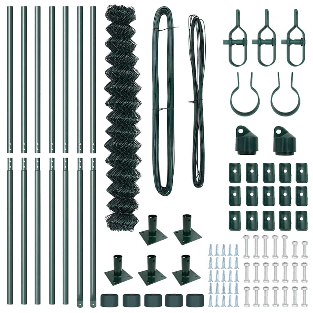Fence Post Green 10 x 1.6 m (60 x 60 mm mesh) Steel and PVC