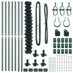 Fence Post Green 10 x 1.6 m (60 x 60 mm mesh) Steel and PVC