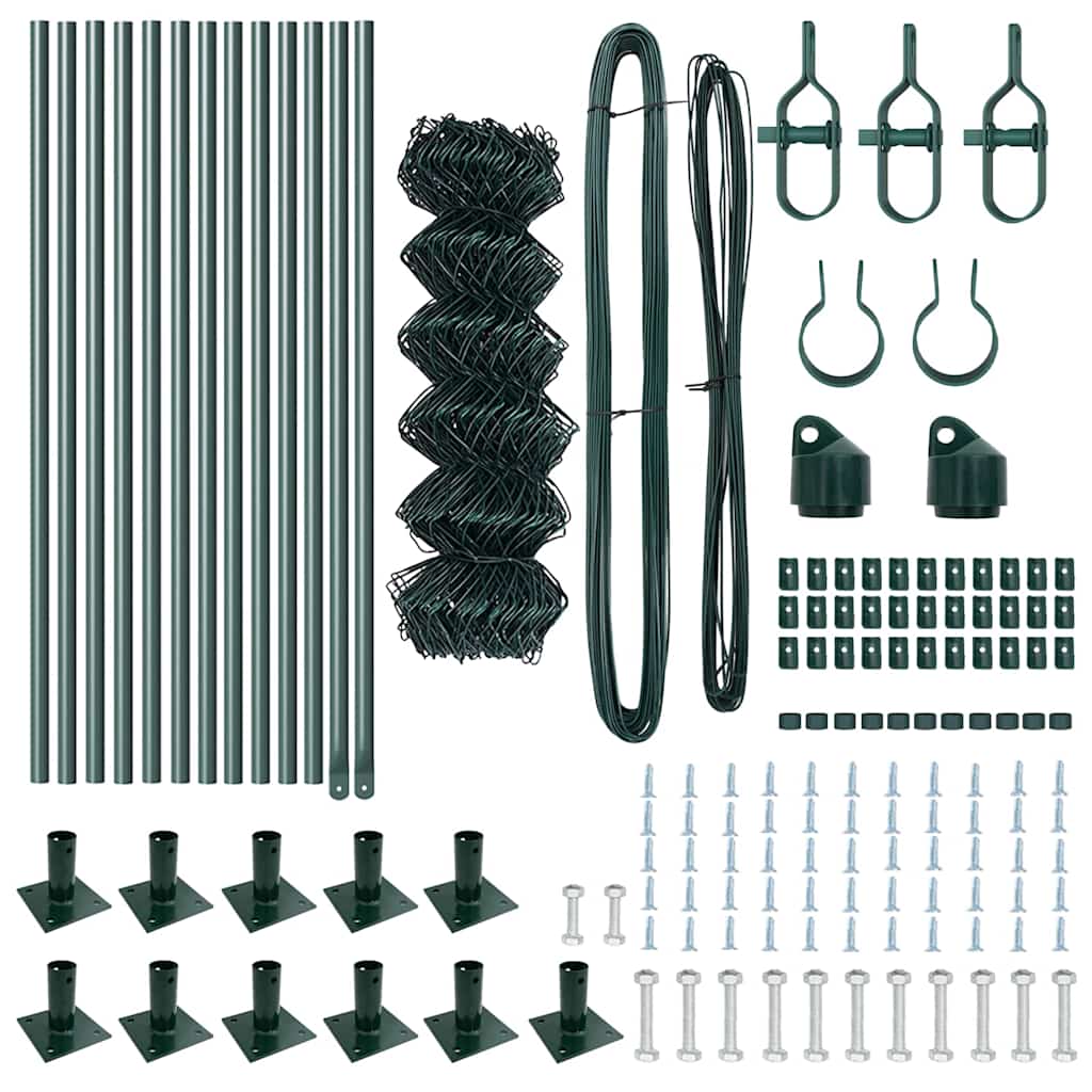 Fence Post Green 25 x 0.4 m (40 x 40 mm mesh) Steel and PVC