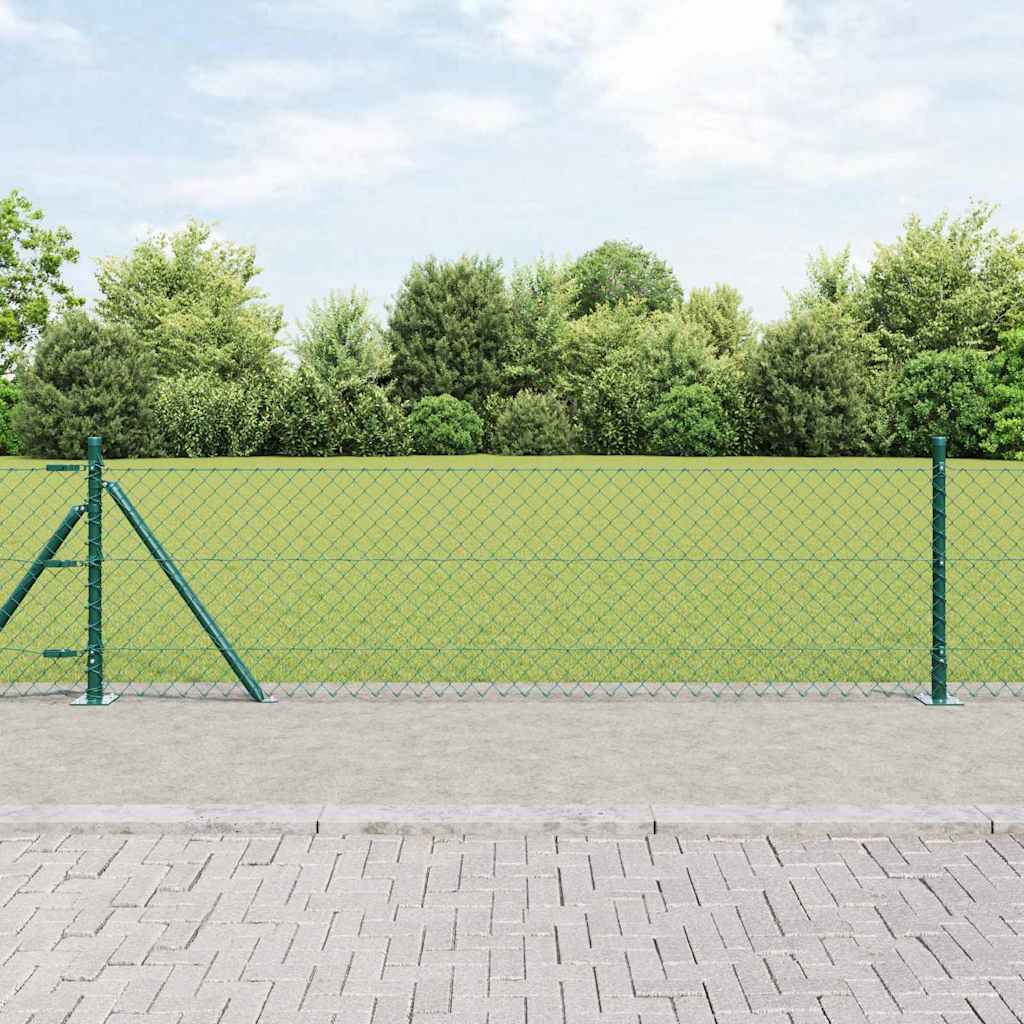Fence Post Green 25 x 0.6 m (40 x 40 mm mesh) Steel and PVC