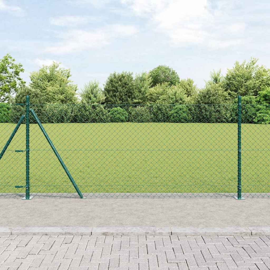 Fence Post Green 25 x 0.8 m (40 x 40 mm mesh) Steel and PVC