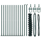 Fence Post Green 25 x 0.8 m (40 x 40 mm mesh) Steel and PVC