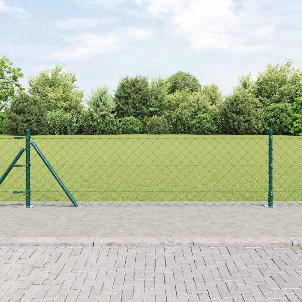 Fence Post Green 25 x 0.4 m (60 x 60 mm mesh) Steel and PVC