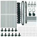 Fence Post Green 25 x 1.2 m (60 x 60 mm mesh) Steel and PVC
