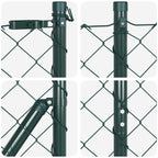 Fence Post Green 25 x 1.4 m (60 x 60 mm mesh) Steel and PVC