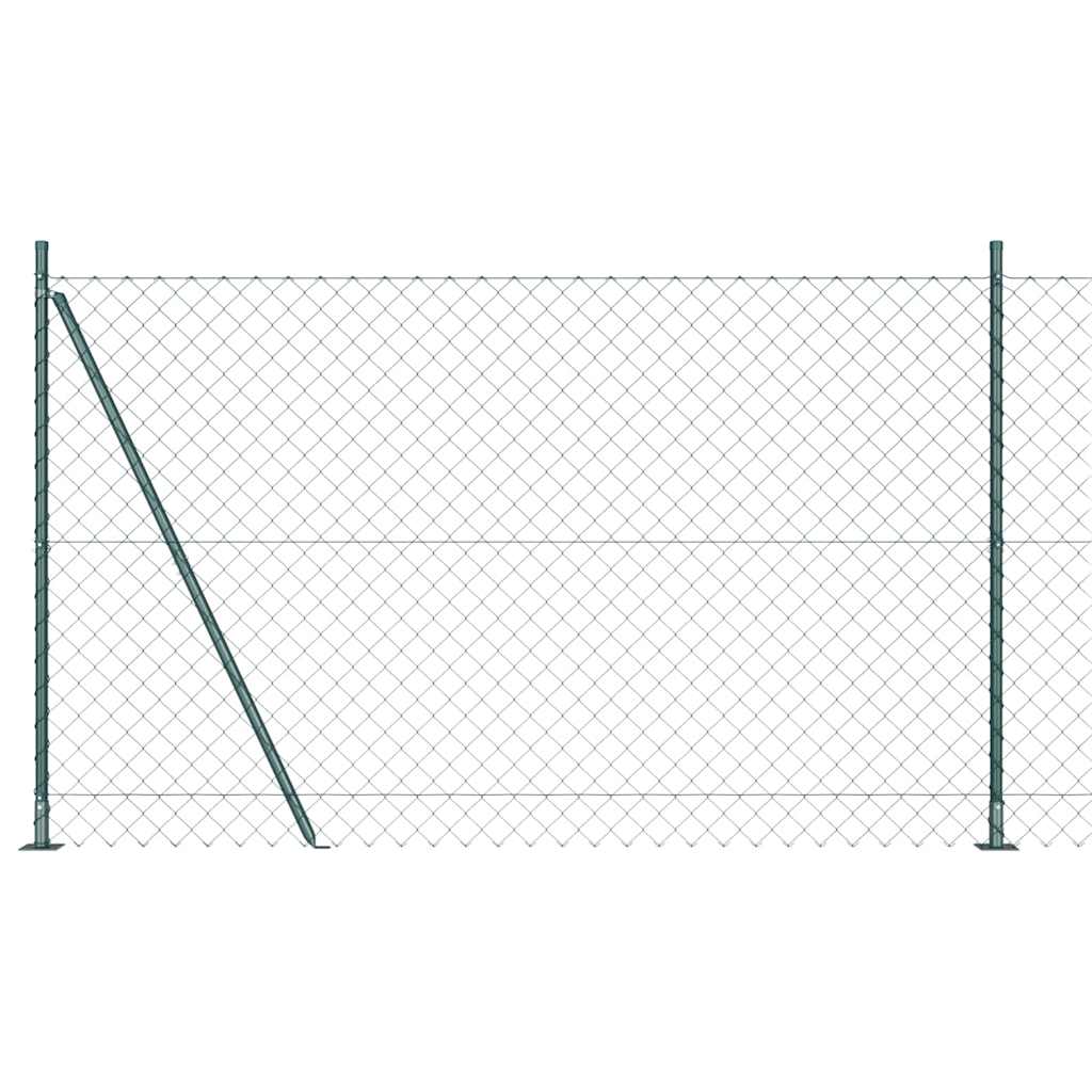 Fence Post Green 25 x 1.4 m (60 x 60 mm mesh) Steel and PVC