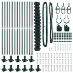 Fence Post Green 25 x 1.6 m (60 x 60 mm mesh) Steel and PVC