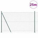 Fence Post Green 25 x 1.6 m (60 x 60 mm mesh) Steel and PVC