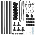 Fence Post Grey 10 x 0.4 m (40 x 40 mm mesh) Steel and PVC