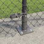 Fence Post Grey 10 x 0.8 m (40 x 40 mm mesh) Steel and PVC