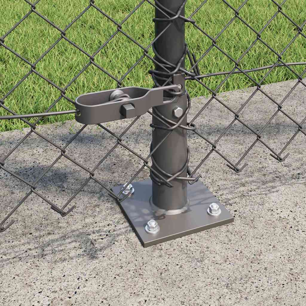 Fence Post Grey 10 x 1.2 m (40 x 40 mm mesh) Steel and PVC