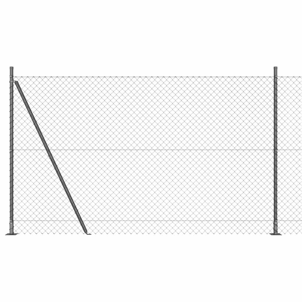 Fence Post Grey 10 x 1.4 m (40 x 40 mm mesh) Steel and PVC
