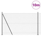 Fence Post Grey 10 x 1.4 m (40 x 40 mm mesh) Steel and PVC