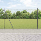 Fence Post Grey 10 x 1.5 m (40 x 40 mm mesh) Steel and PVC