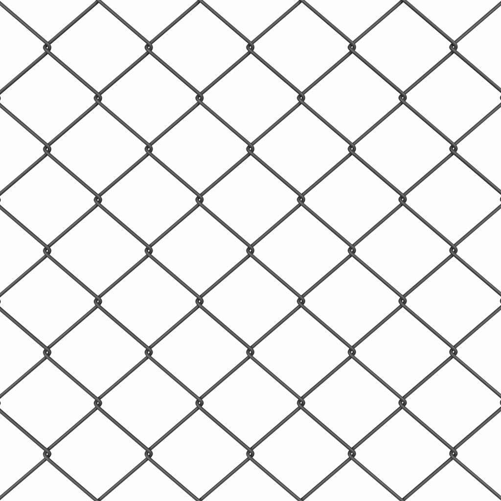 Fence Post Grey 10 x 1.6 m (40 x 40 mm mesh) Steel and PVC