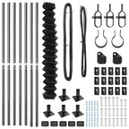 Fence Post Grey 10 x 1.6 m (40 x 40 mm mesh) Steel and PVC