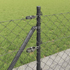 Fence Post Grey 10 x 0.4 m (60 x 60 mm mesh) Steel and PVC