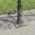 Fence Post Grey 10 x 1 m (60 x 60 mm mesh) Steel and PVC