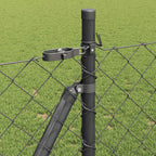 Fence Post Grey 10 x 1 m (60 x 60 mm mesh) Steel and PVC