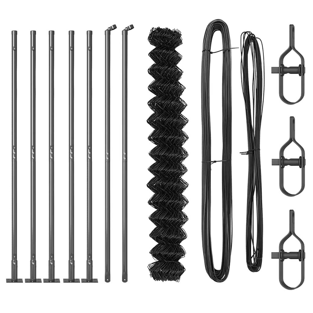 Fence Post Grey 10 x 1.4 m (60 x 60 mm mesh) Steel and PVC
