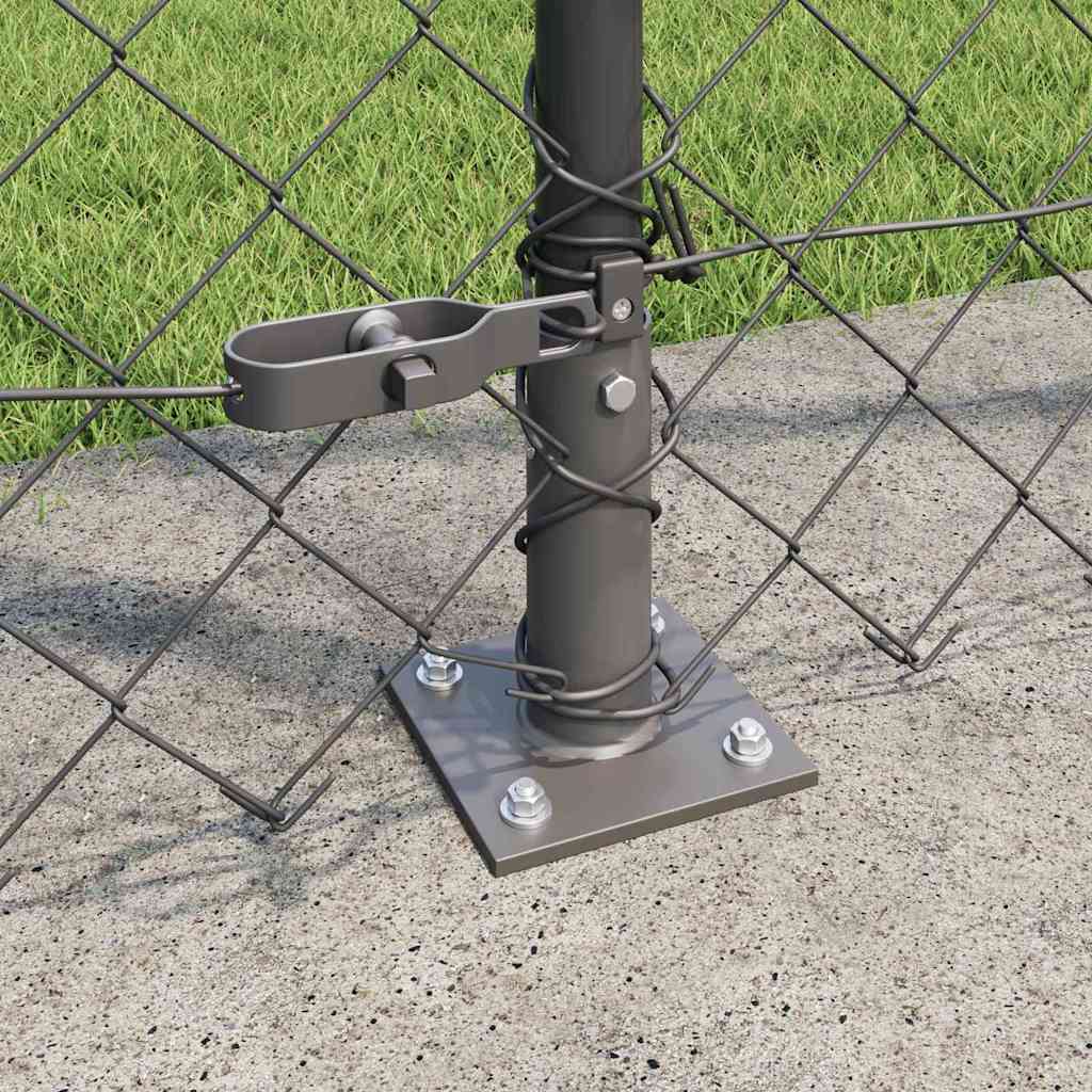Fence Post Grey 10 x 1.6 m (60 x 60 mm mesh) Steel and PVC