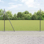 Fence Post Grey 10 x 1.6 m (60 x 60 mm mesh) Steel and PVC