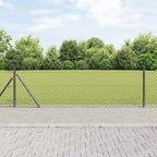 Fence Post Grey 25 x 0.4 m (40 x 40 mm mesh) Steel and PVC