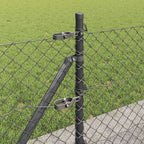 Fence Post Grey 25 x 0.6 m (40 x 40 mm mesh) Steel and PVC
