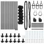 Fence Post Grey 25 x 0.6 m (40 x 40 mm mesh) Steel and PVC