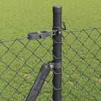 Fence Post Grey 25 x 0.8 m (40 x 40 mm mesh) Steel and PVC