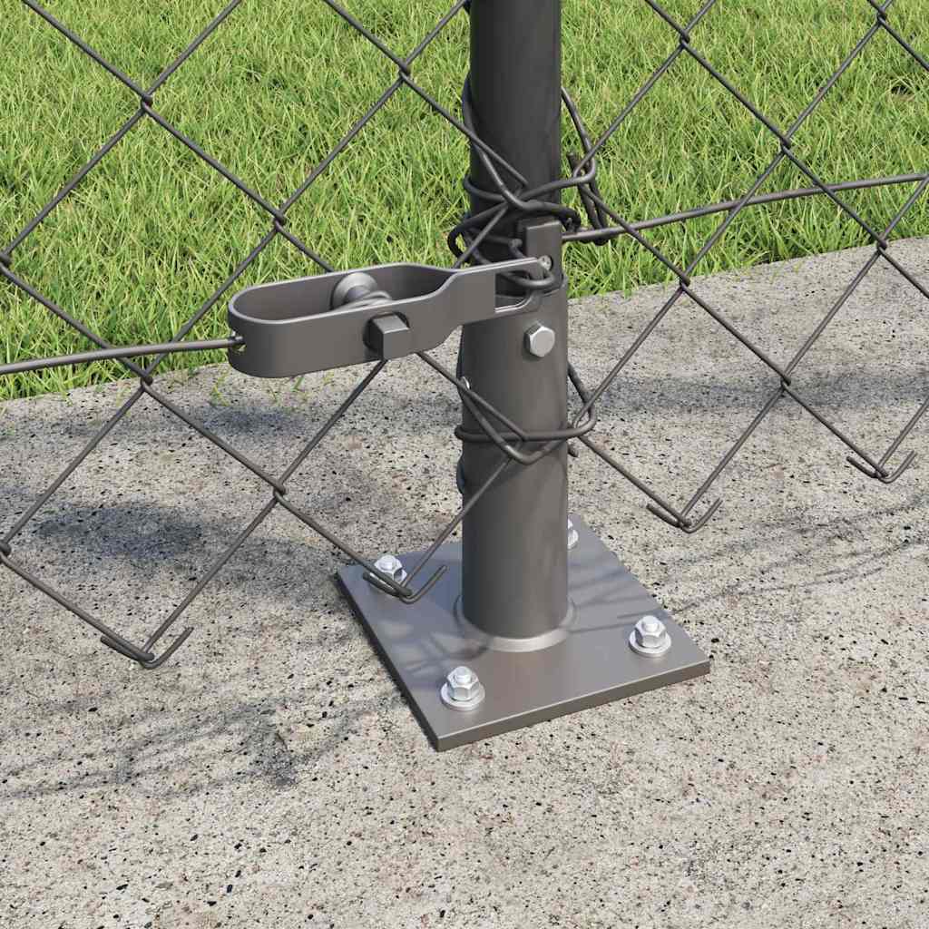 Fence Post Grey 25 x 1.2 m (60 x 60 mm mesh) Steel and PVC
