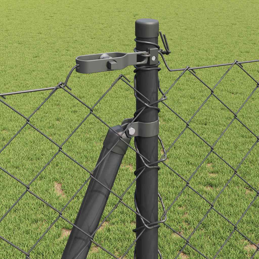 Fence Post Grey 25 x 1.2 m (60 x 60 mm mesh) Steel and PVC